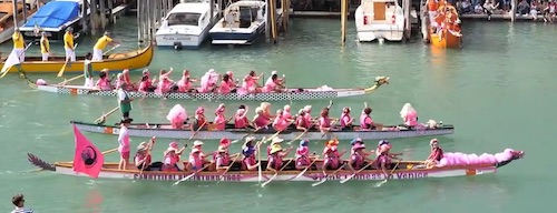 Regata storica 2018, Pink Lioness in Venice