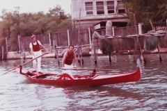 Gondolino rosso Vogalonga anni 70