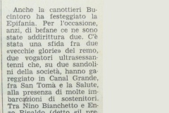 Primo Articolo sulle Befane  1978