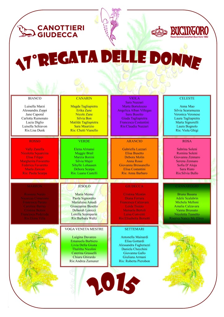 poster equipaggi regata donne 2015