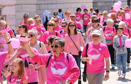 La Camminata Rosa Venezia 2017, Pink Lioness, AVAPO, RSC Bucintoro. Foto Catherine Hédouin.