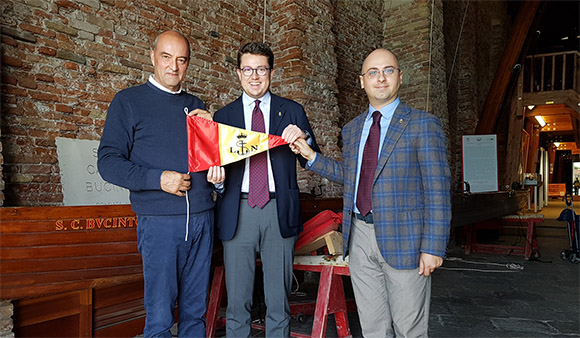 Stefano Rizzi della RSC Bucintoro, Giacomo Montanari e Alberto Franceschi della Real Liga Naval Española